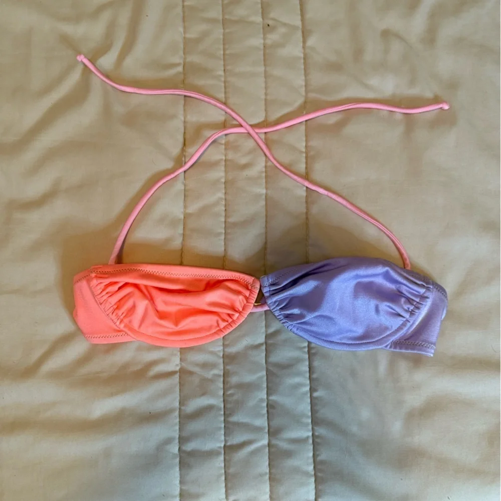 Vibrant Orange and Purple Bikini Top - Picture 6 of 6